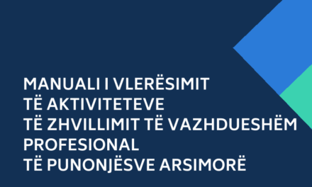 Manuali i vlerësimit të aktiviteteve të zhvillimit të vazhdueshëm profesional të punonjësve arsimorë